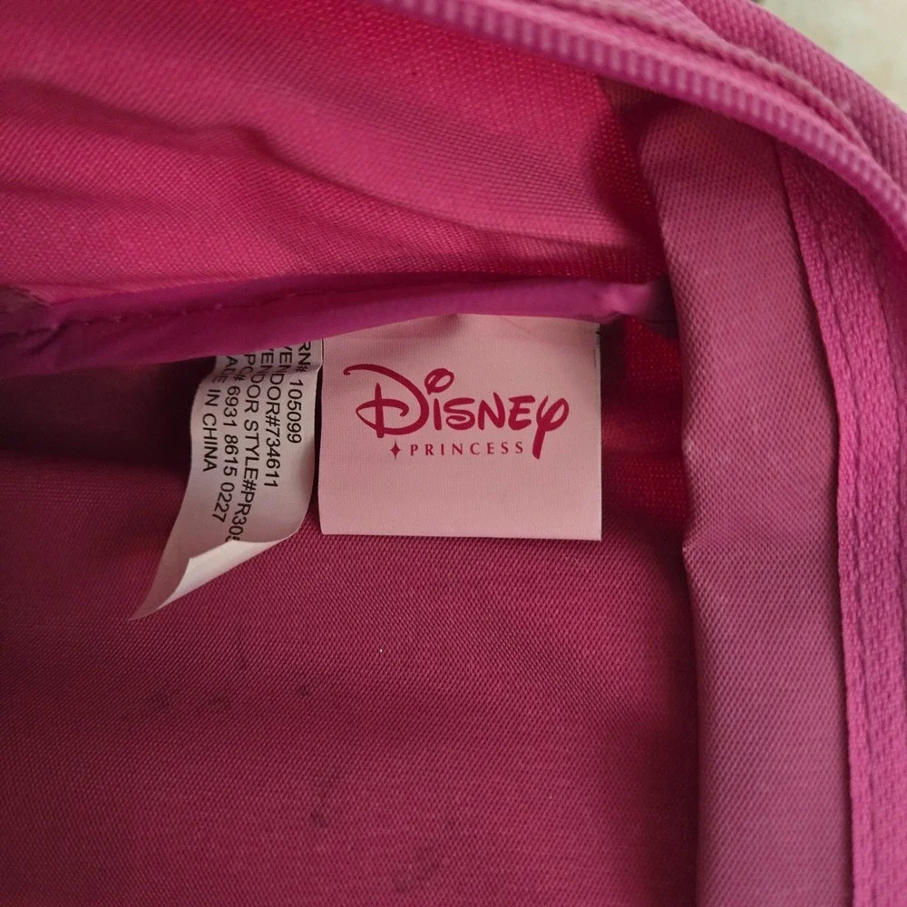 Disney Princess Rolling Backpack Pink Belle Cinderella Aurora Kids Travel Bag